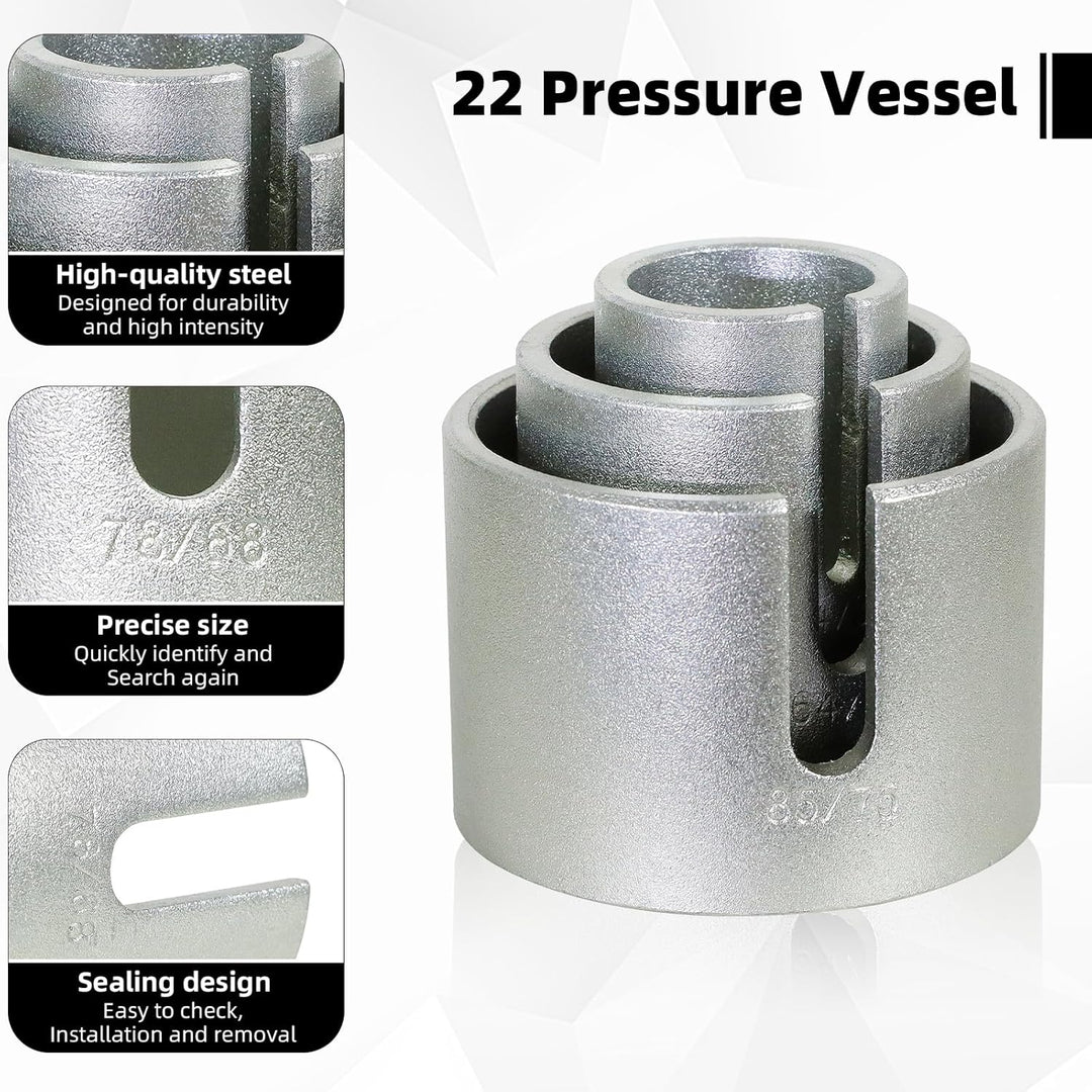 CCLIFE 27tlg Silentlager Werkzeug Abzieher Satz Gummibuchsen Buchsen Achslager Montage Demontage