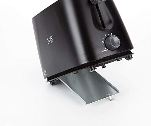 Jata TT631 Schwarzer Toaster mit Schutzkappe und zwei extra breiten Schlitzen, mit elektronischem Ro