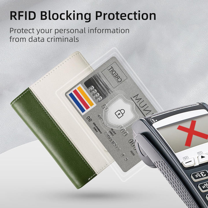 VISOUL Echt Leder Geldbörse Herren mit RFID Schutz Portemonnaie Gross mit Münzfach 10 Fächer Echtled