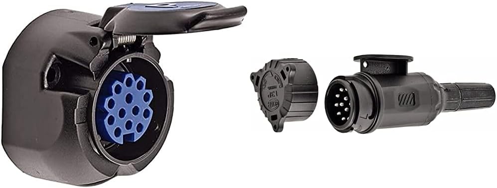 Hella 8HG 005 953-001 Parkdose - 13-polig & 8JA 005 951-041 Stecker - 12V - 13-polig Bundle mit Stec