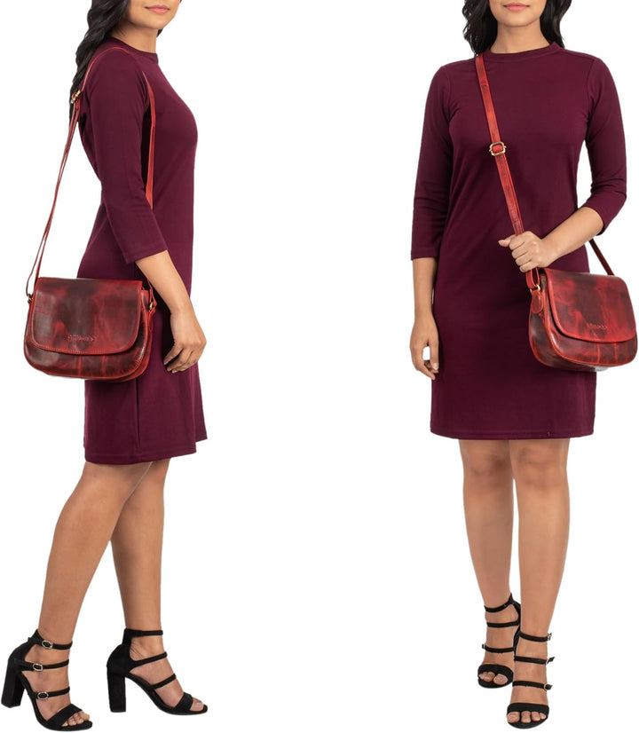 STILORD 'Savannah' Umhängetasche Damen Leder Handtasche kleine Schultertasche Crossbody Bag Ausgehta