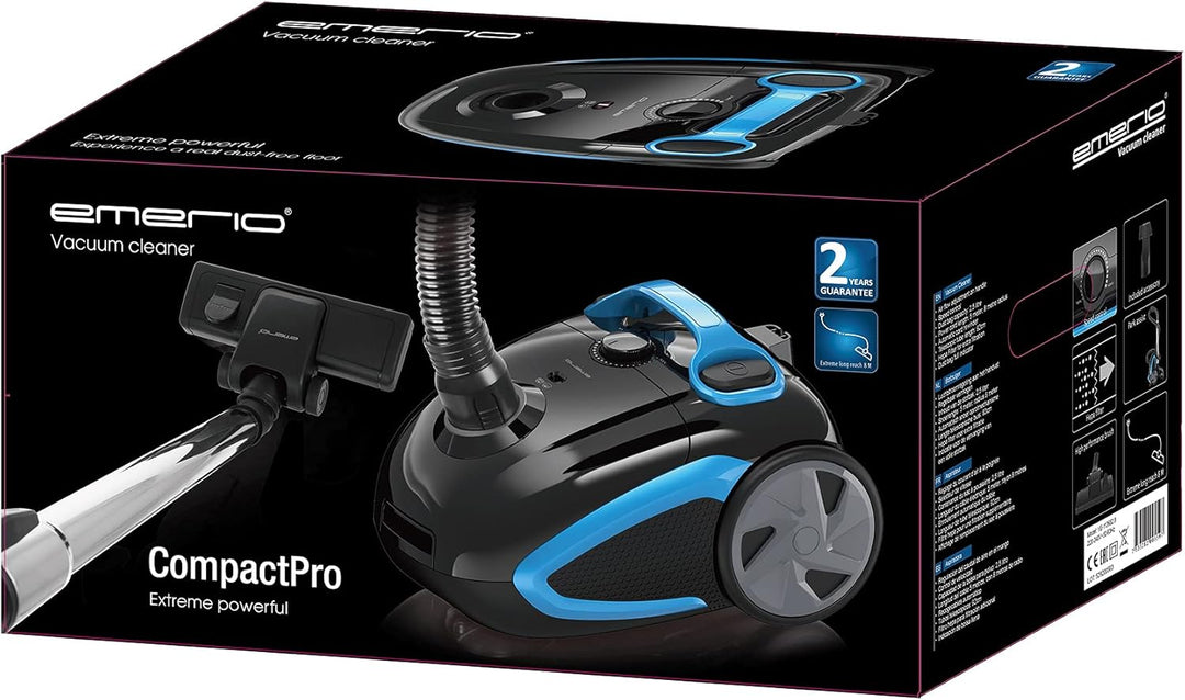 Emerio ECO Staubsauger mit Beutel Preis-/LEISTUNGSSIEGER Haus&Garten Test Note 1,7 Swirl Y101 800 Wa