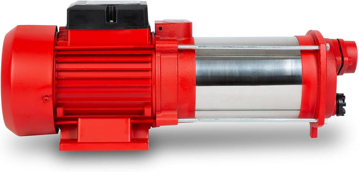 EBERTH Mehrstufige Gartenpumpe 2400 L/h Förderleistung, 4 bar Förderdruck, 370 Watt Leistung, Edelst