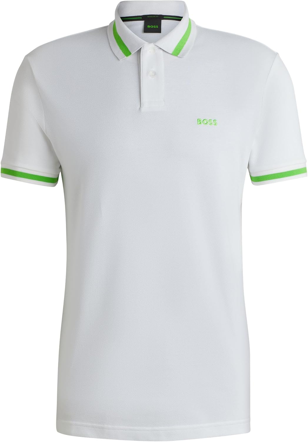 BOSS Herren Pio Polohemd S Weiss 100, S Weiss 100