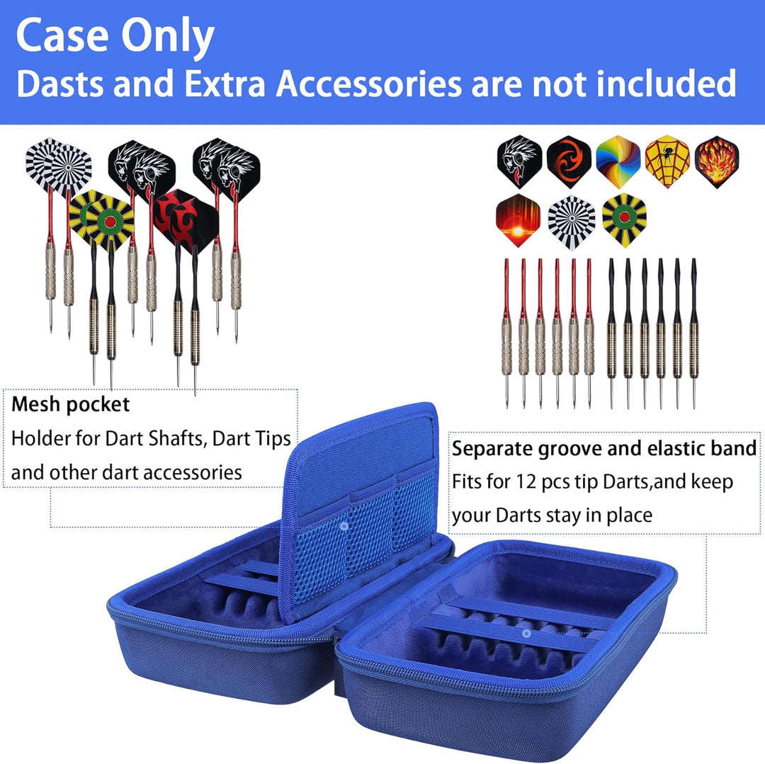 co2CREA Harte Eva dartpfeiletui für 12 Stahlspitze oder weiche Spitze Darts, Dart Hülle mit Mehreren