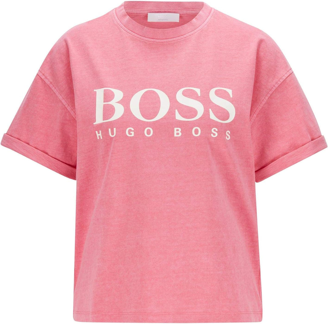 BOSS Damen C Evina T-Shirt aus Bio-Baumwolle mit Logo