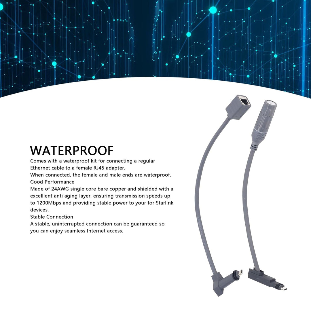 für Starlink SPX-Stecker auf RJ45-Adapter, Wasserdicht für Starlink-Kabelverbinder, 1200 Mbit/s RJ45