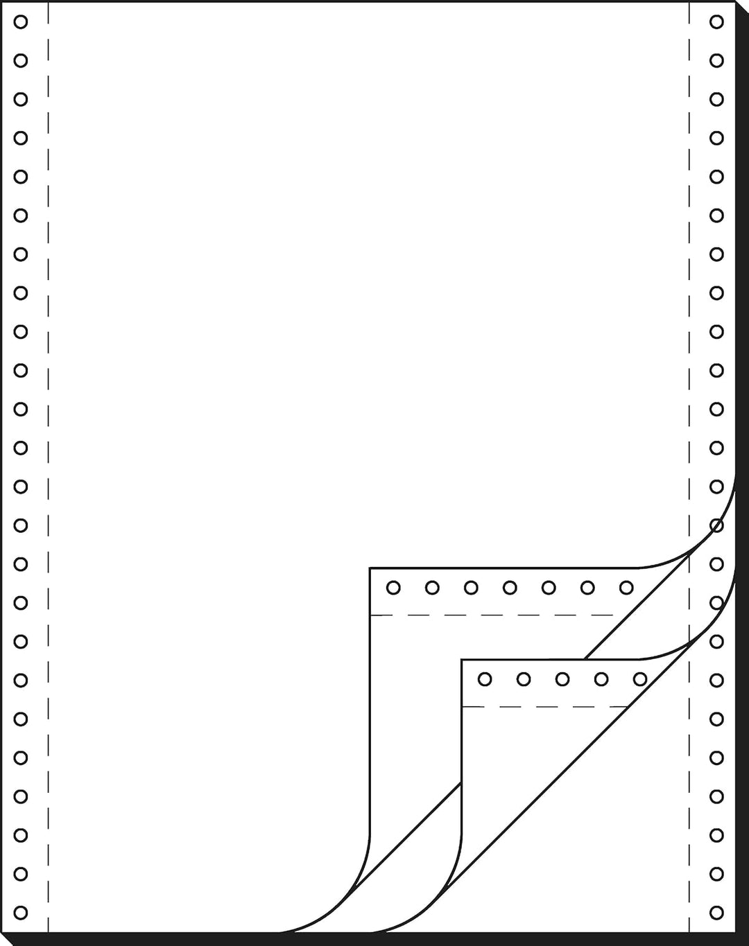 SIGEL 32243 Endlospapier 12 Zoll x 240 mm (A4 hoch), 60/53/57 g, 600 Sätze LP, SD, 3fach