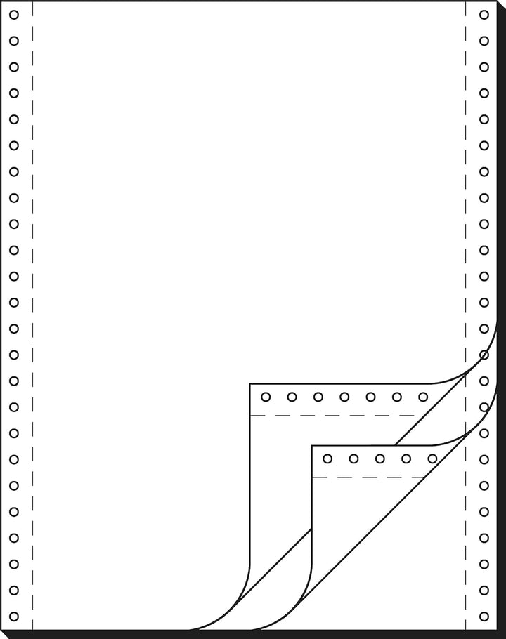 SIGEL 32243 Endlospapier 12 Zoll x 240 mm (A4 hoch), 60/53/57 g, 600 Sätze LP, SD, 3fach