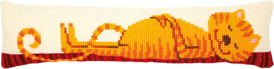 Vervaco PN-0173047 Rote Katze Kreuzstich Zugluftstopper vorbezeichnet, Baumwolle, mehrfarbig, ca. 80