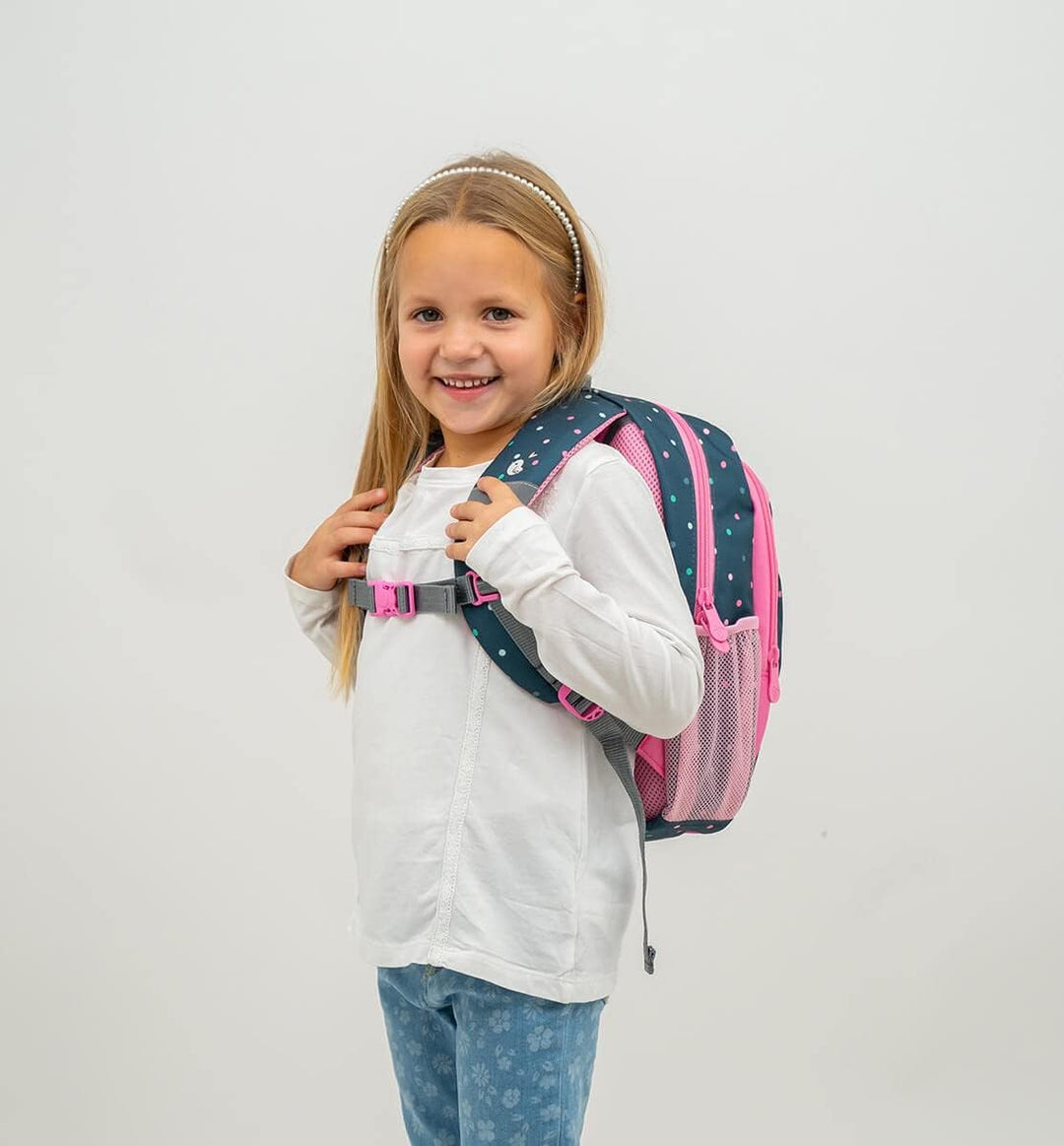 Belmil Kindergartenrucksack mit Brustgurt und Namensschild für 3-6 Jährige/Mädchen / 12 L/Krippenruc