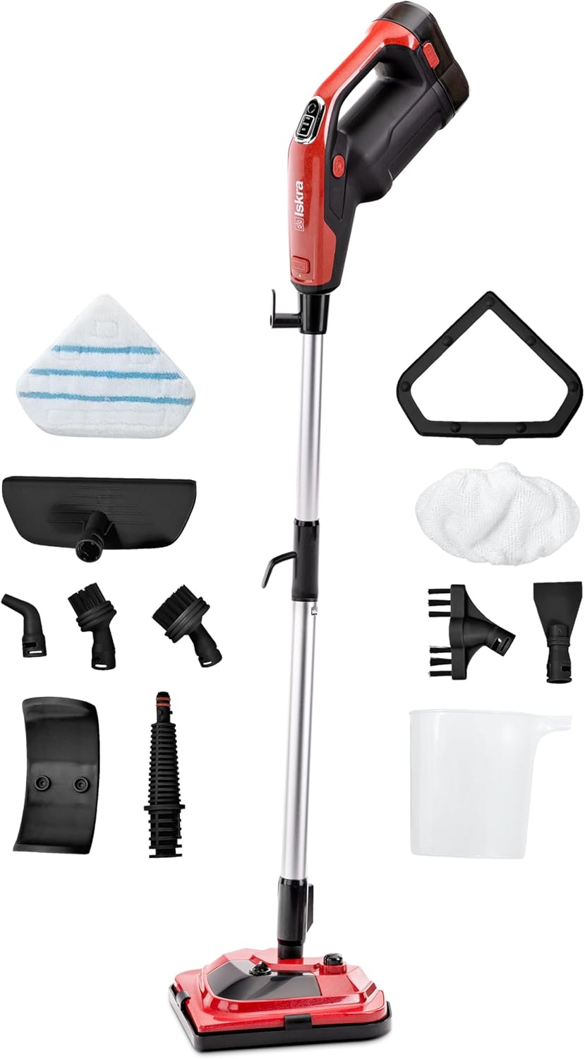 Iskra Dampfreiniger für alles, reinigt und desinfiziert, Dampfreiniger Boden, Handdampfreiniger mit