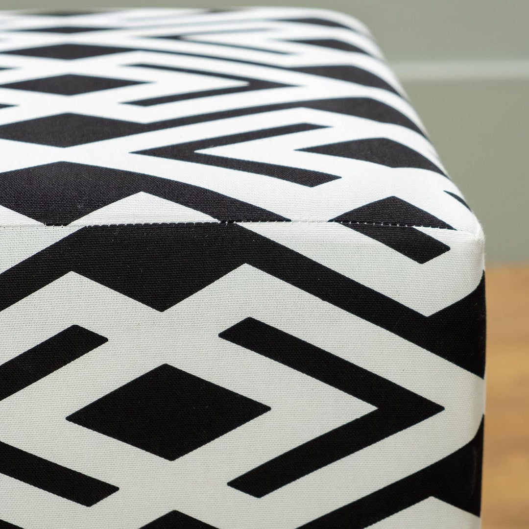 wohnfreuden Bank Zinnia 80 x 40 cm aus Teakholz und Stoff Bezug