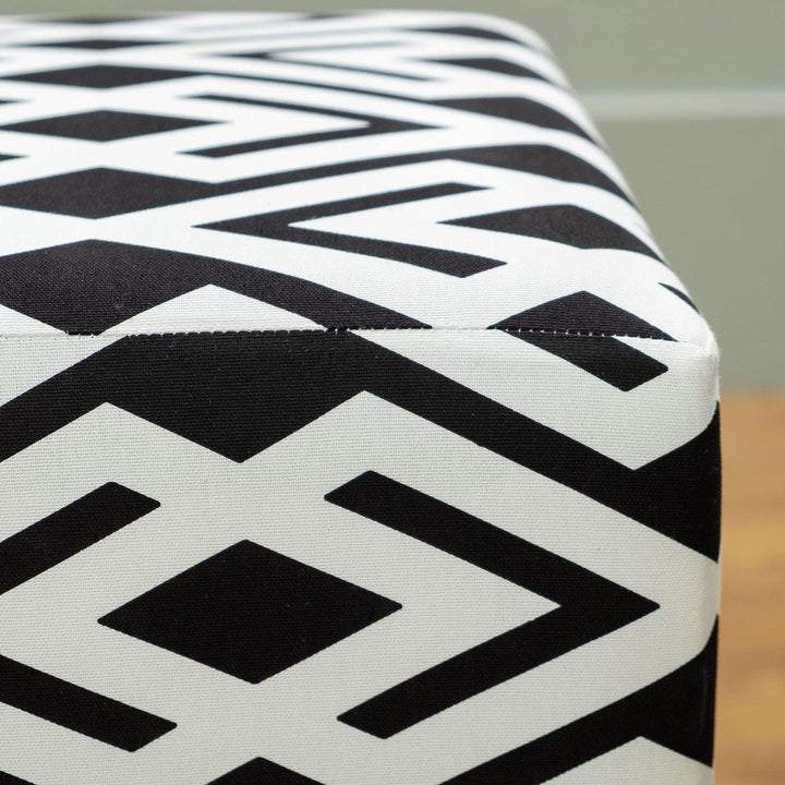 wohnfreuden Bank Zinnia 80 x 40 cm aus Teakholz und Stoff Bezug