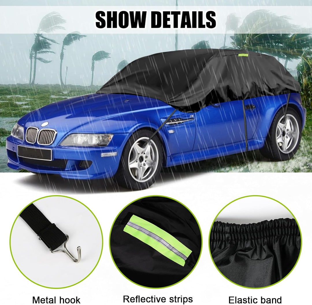 Autoabdeckung Wasserdicht Ersatz für BMW Z3 E36/7 1996–2002, Halbgarage, Autohülle Autoplane, Winddi