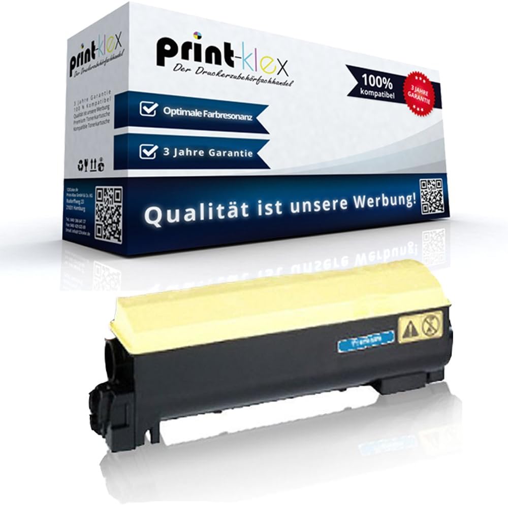 Print-Klex Tonerkartusche Yellow kompatibel für Kyocera/Mita 1T02HLAEU0 TK-540Y FS-C5100DN FSC5100 F