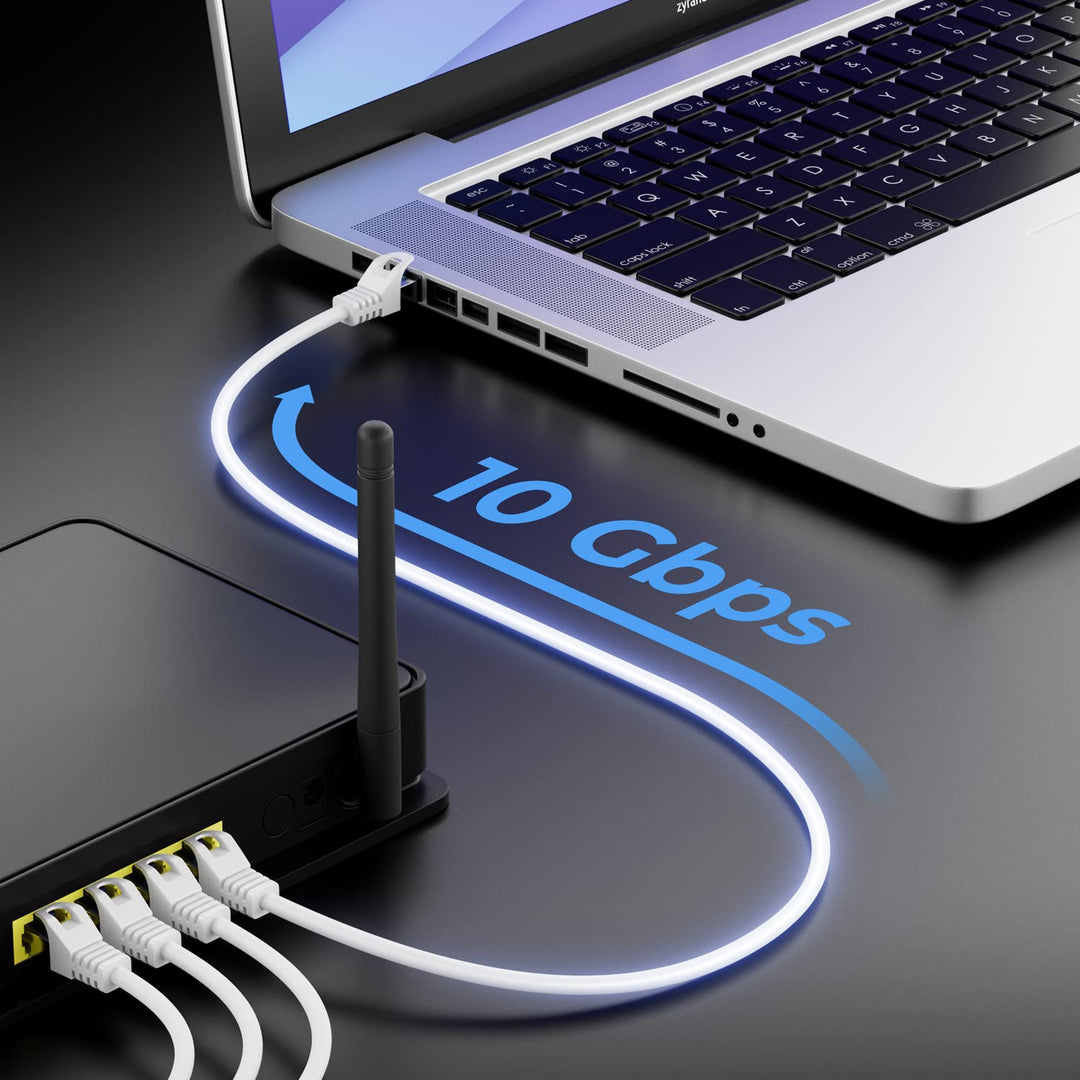 deleyCON 10x 0,5m CAT7 Netzwerkkabel - 10 Gigabit - Kurzes 50cm RJ45 Patchkabel Ethernet Kabel (Kupf