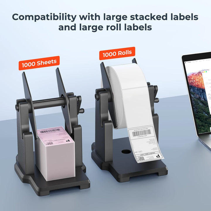 MUNBYN Etikettenhalter Ideal für Desktop-Thermoetikettendrucker und Etikettendrucker ITPP941 & ITPP1
