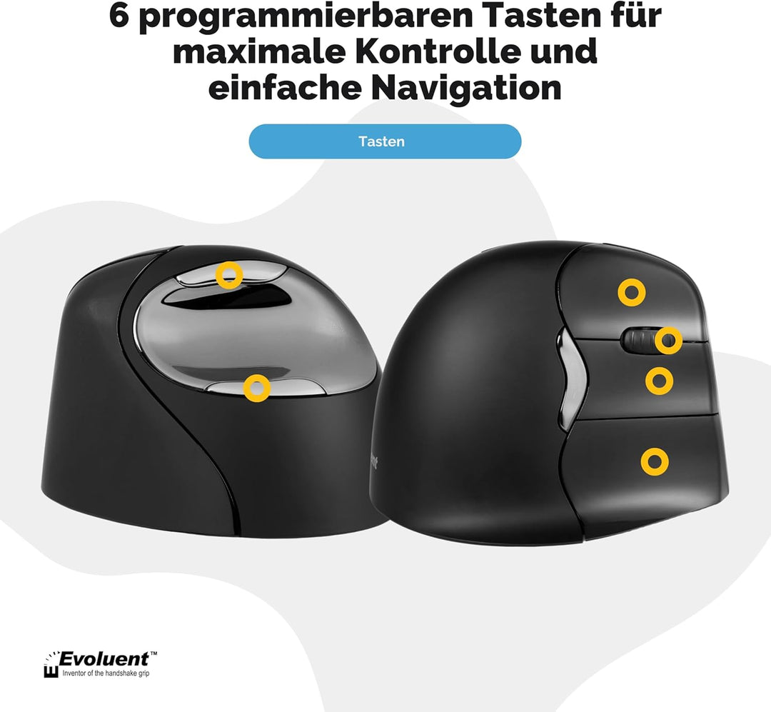 BakkerElkhuizen Evoluent4 Bluetooth Rechtshänder Maus schwarz