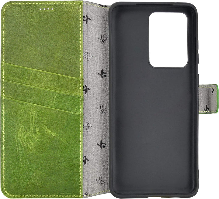 Suncase Book-Style Hülle kompatibel mit Samsung Galaxy S20 Ultra Leder Tasche (Slim-Fit) Lederhülle
