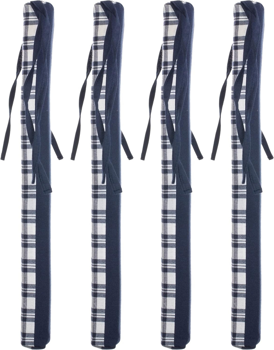 brandsseller 4er Vorteilspaket Sitzkissen Kariert Stuhlkissen Sitzauflage Stuhlauflage mit 4 Kordelb
