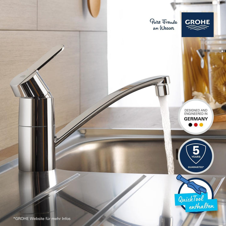 Grohe Get | Küchenarmaturen - Einhand Spültischarmatur | chrom | 32891000, XS, Chrom