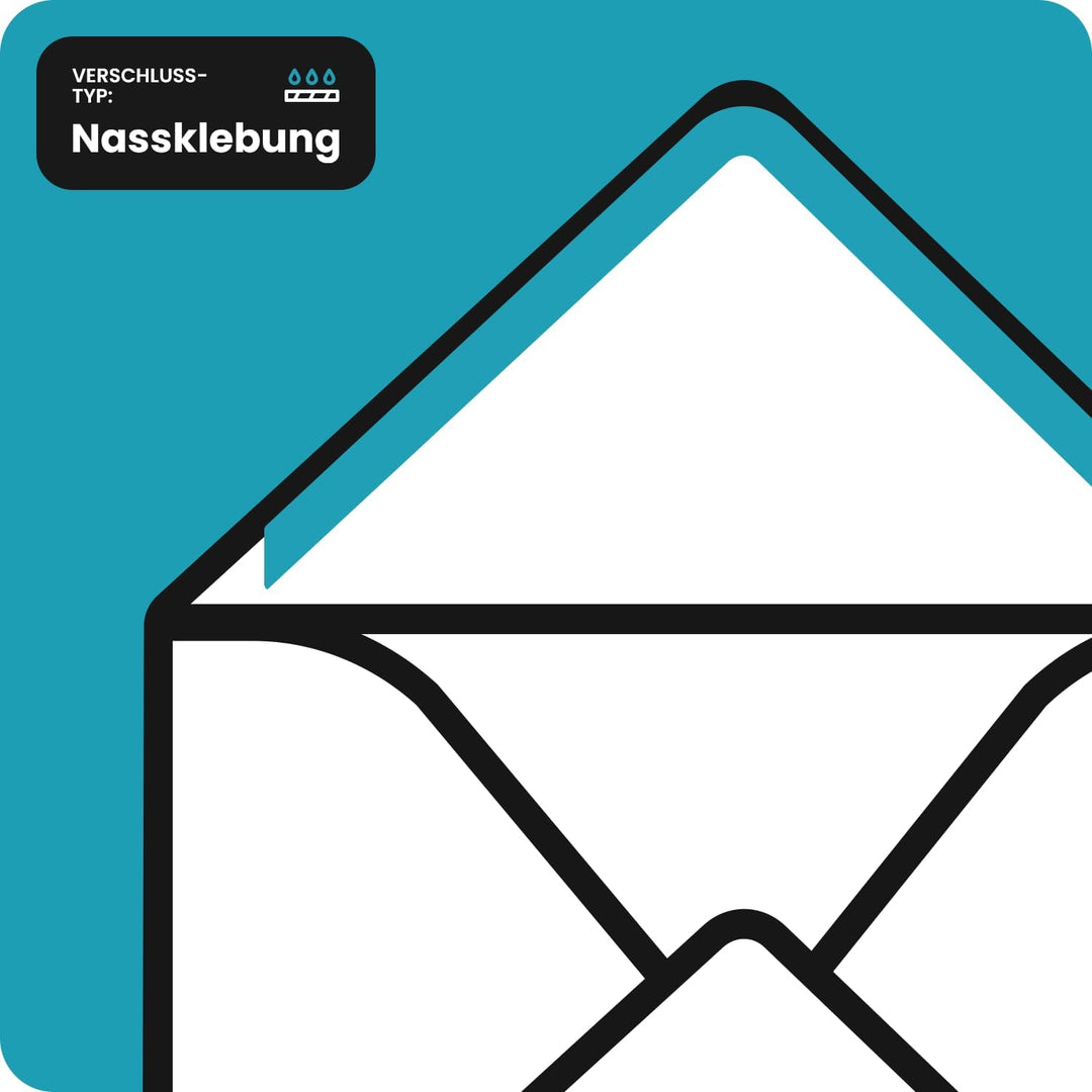 Netuno 500 Weiss gerippte Umschläge DIN B6 mit spitzer Klappe nassklebend 125x 175 mm 120g Aster Lai