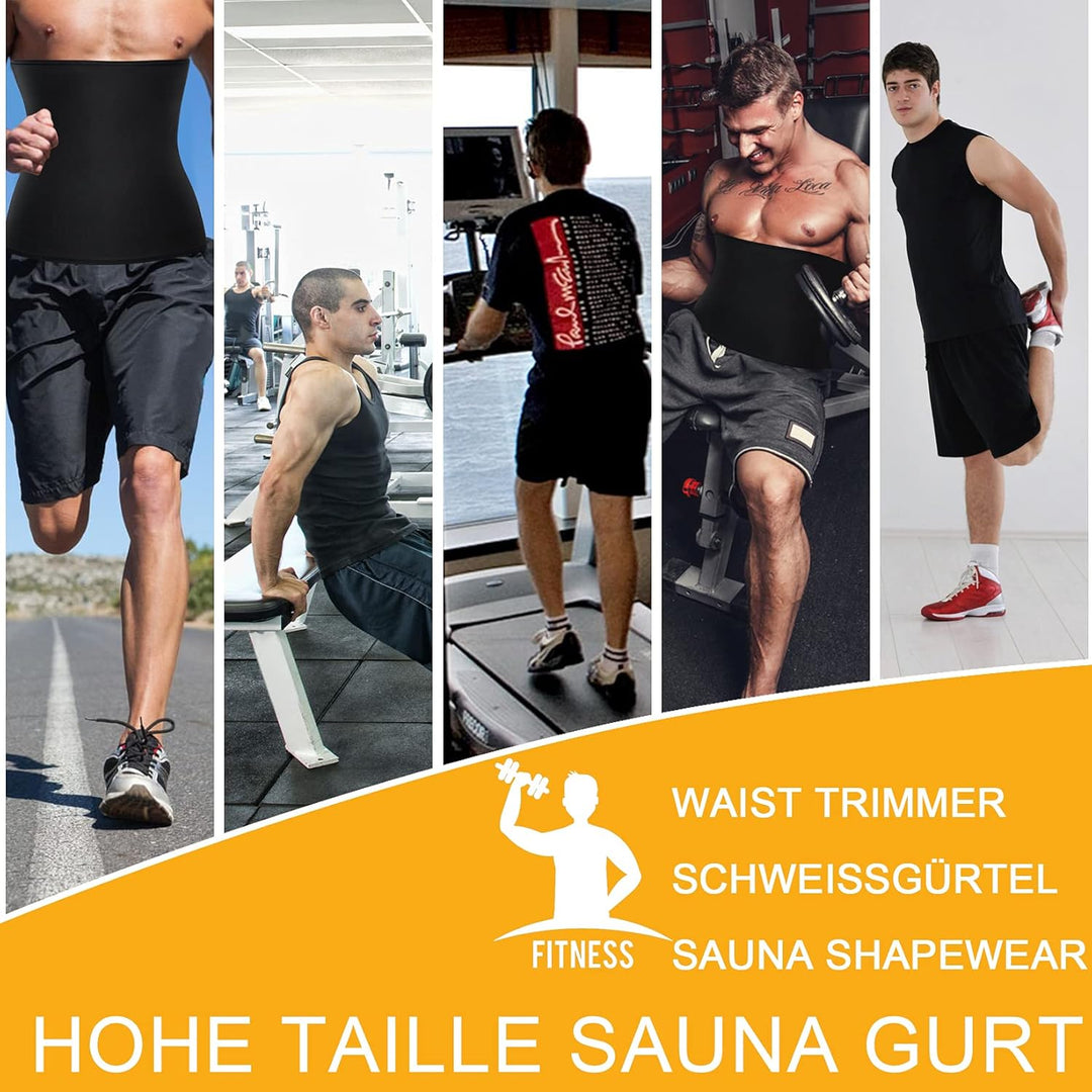 Bingrong Bauchweggürtel Fitnessgürtel für Herren Sport Korsett Waist Trainer Bauchweg Body Shaper Sa