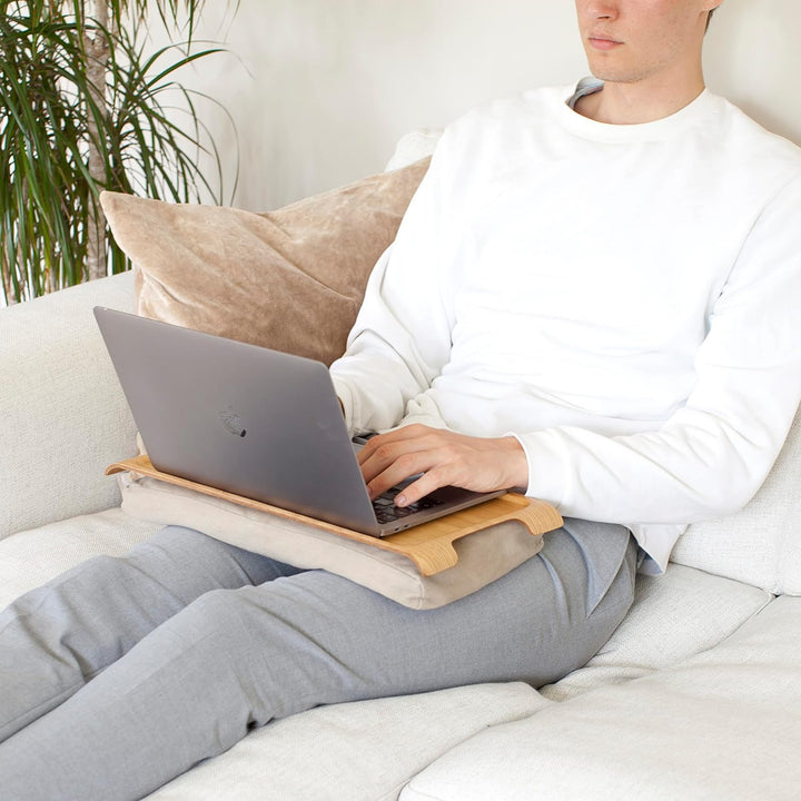 Bosign. Knietablett Laptray mit Sitzsack-Kissen für Laptop, Frühstück. Abnehmbarer und waschbarer Ki