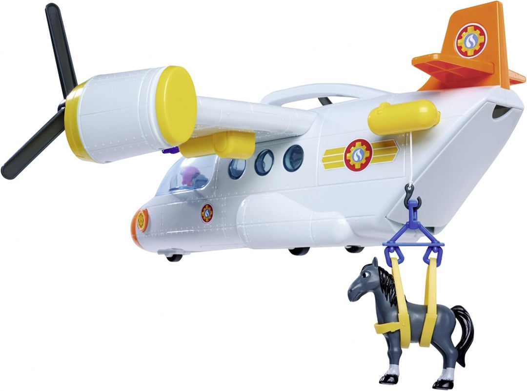 Simba 109252615 Feuerwehrmann Sam Rettungsflugzeug Fire Swift (42 cm) -grosses Spielzeug Flugzeug mi