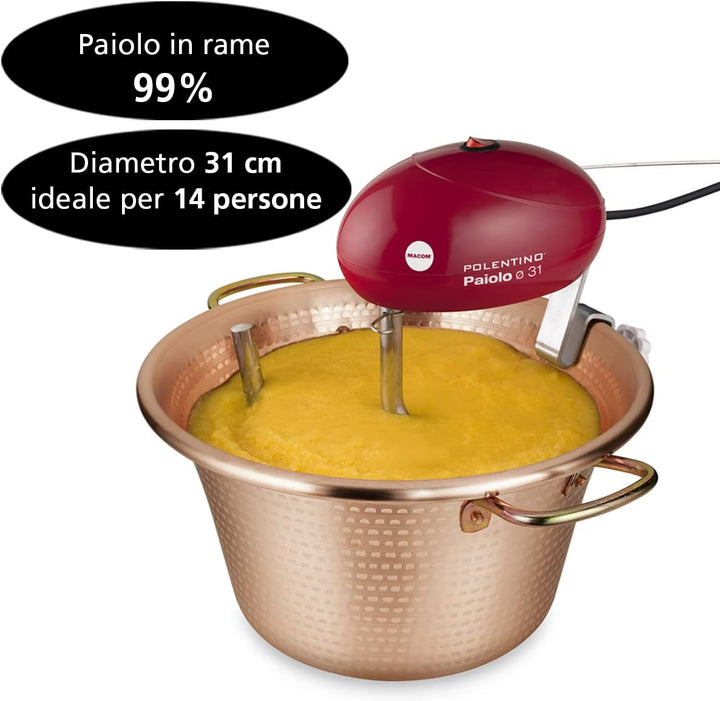 macom-851 – 31-appareil zu Polenta chaudron-31 cm Durchmesser Kupfer und Flügel Motor