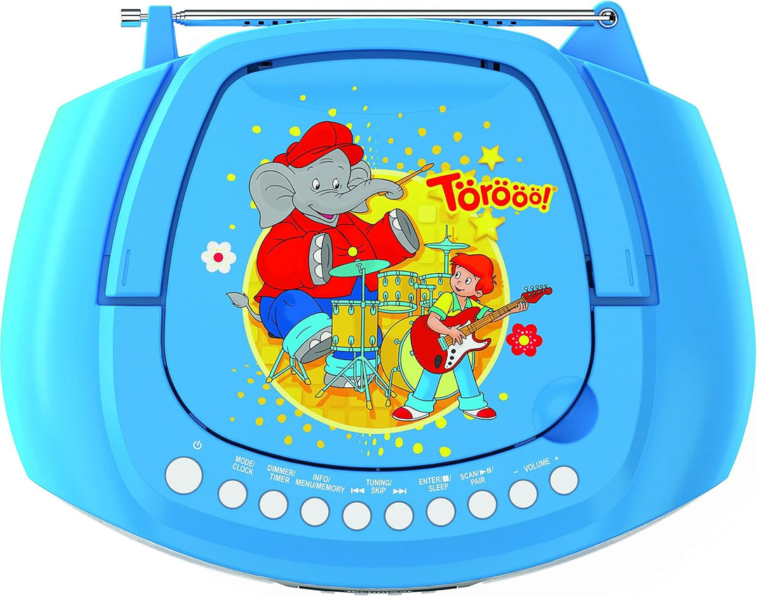 TechniSat DIGITRADIO 1990 Benjamin Blümchen Edition - Stereo-Boombox mit DAB+/UKW-Radio und CD-Playe