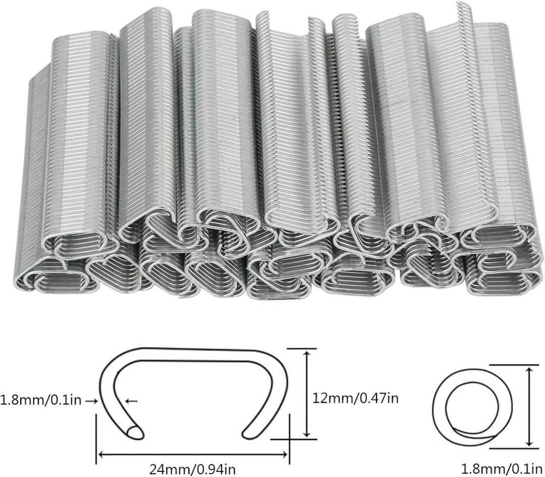 2500 Stück Metall Spikes für Schweineringe, 8mm C Klammern, M Spike Set für Tiergehege Schweineringe