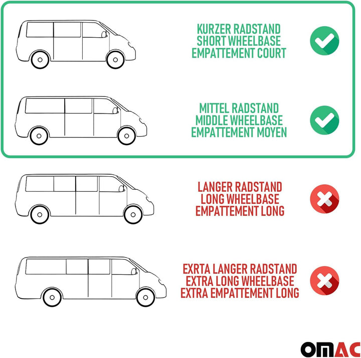 OMAC Trittbretter Seitenschweller Seitenschürze Kompatibel mit Mercedes Viano W639 2003-2014 L1 L2-2