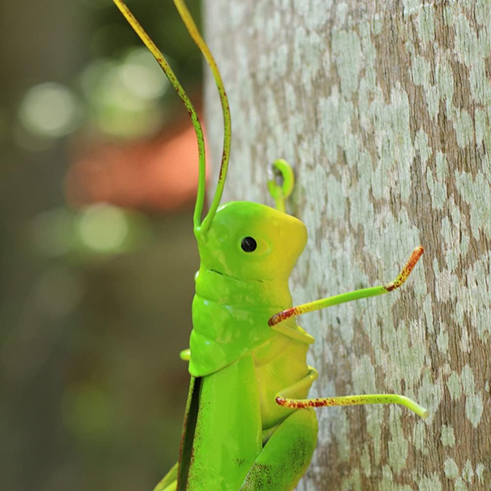 Grashüpfer Heuschrecke Figur Gartenfiguren Dekofigur: 2 Stücke Eisen Insekten Metall Gartendeko Tier