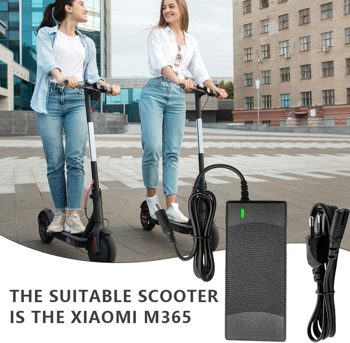 E Scooter Ladegerät für Xiaomi M365,CJBIN 42V 2A E Scooter Ladekabel, 36V Akku Netzteil Ladegerät Ad