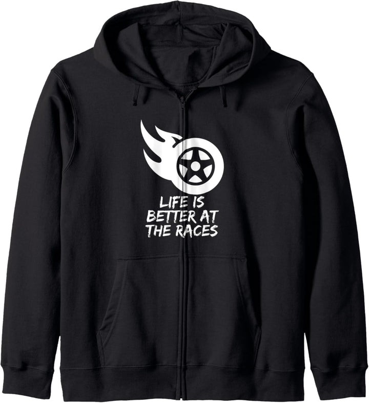 Das Leben ist besser bei den Rennen Autorennen T Shirt Kapuzenjacke