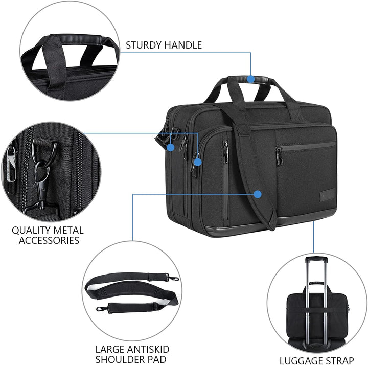 VANKEAN Laptoptasche Damen Herren Business Aktentasche 17.3 Zoll, Passend für bis zu Laptops, Wasser