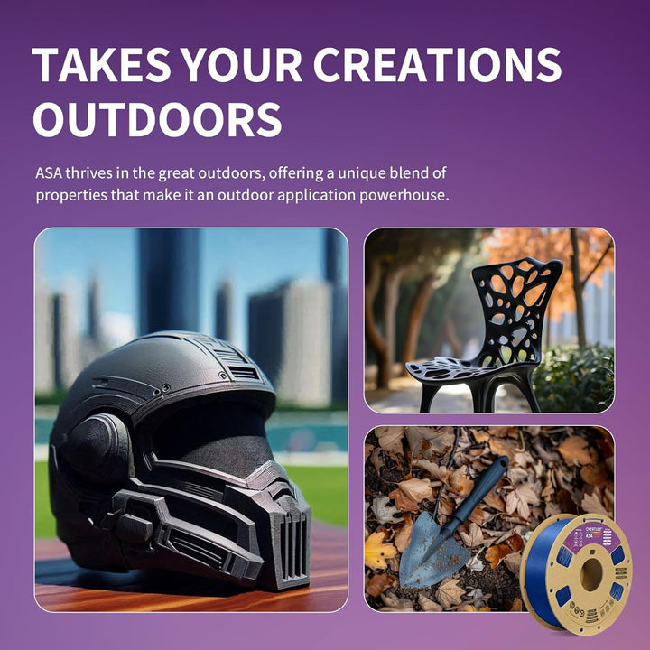 OVERTURE ASA Filament 1.75mm, Spule 1kg (2.2lbs), Massgenauigkeit +/- 0.03 mm, für 3D Drucker (Diama