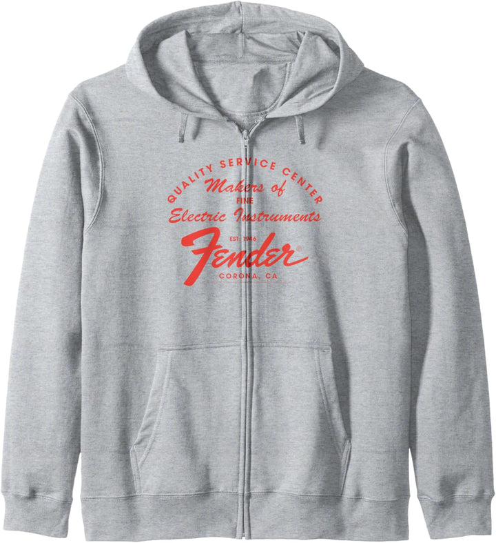 Fender Guitar Quality Service Centered Text Kapuzenjacke