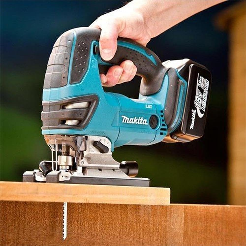 Makita DJN161RTJ Knabber 18 V, 2 Akkus und Ladegerät im Makpac, 350 W, Türkisschwarz, 2 x 5,0 Ah, 1,