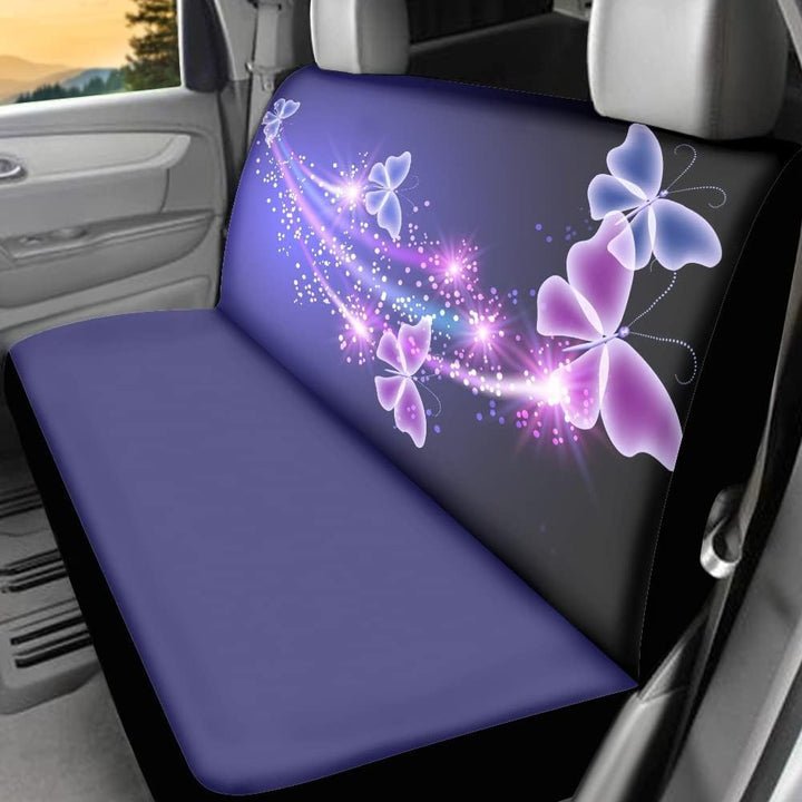 chaqlin Universal 2er Pack Butterfly Car Vordersitzbezüge +2 Stück Rücksitzschutz Split Bankbezug mi