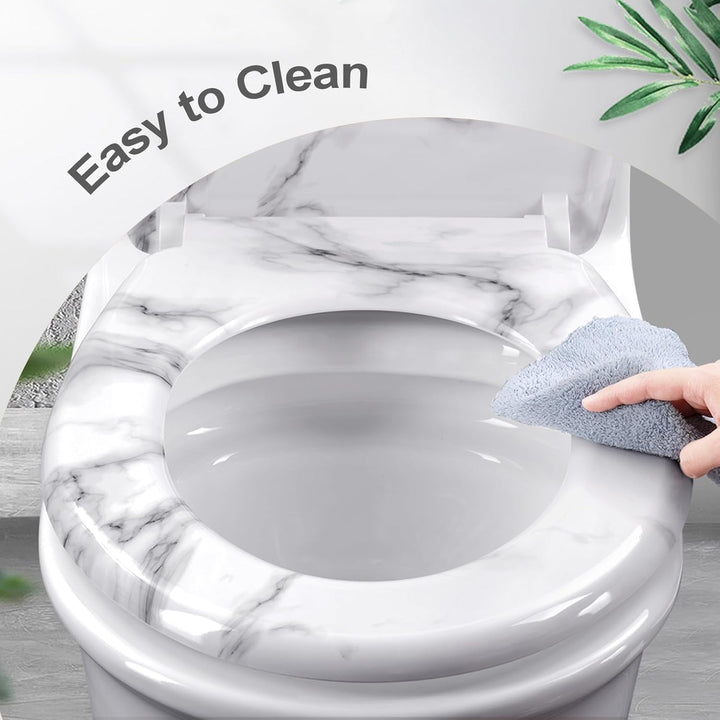 WOLTU Toilettendeckel, WC Sitz mit Absenkautomatik, Klodeckel Klobrille mit Quick-Release-Funktion,