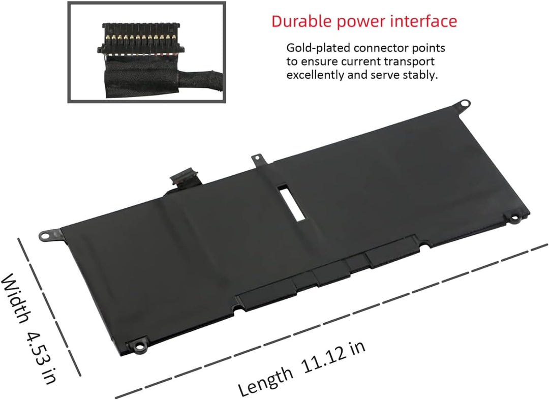 PUGASR DXGH8 Laptop Akku Kompatibel mit Dell XPS 13 9370 9380 2019 Inspiron 13 7390 7391 2-in-1 5390