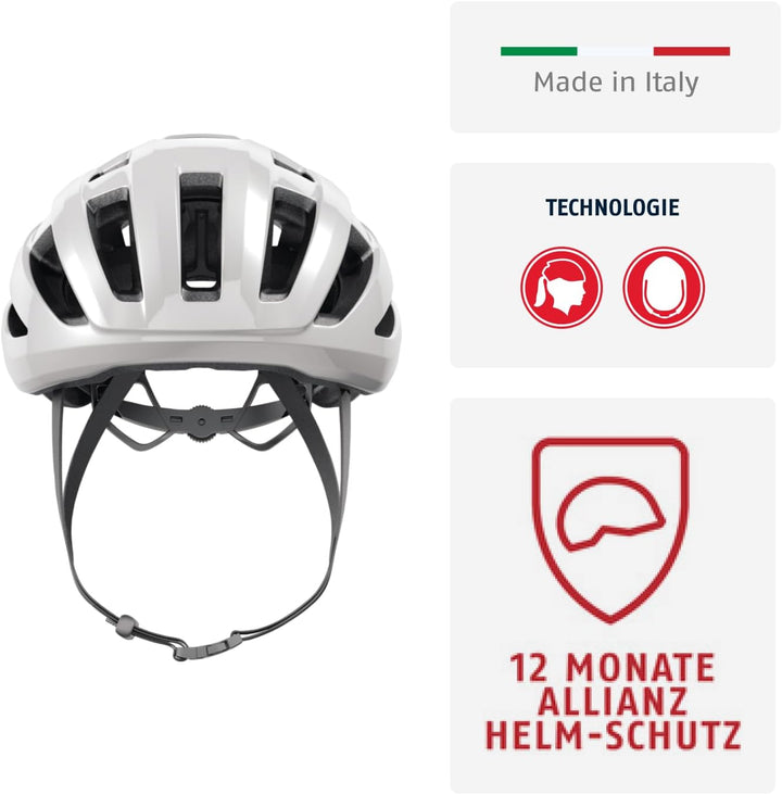 ABUS Rennradhelm PowerDome MIPS - leichter Fahrradhelm mit cleverem Belüftungssystem und Aufprallsch