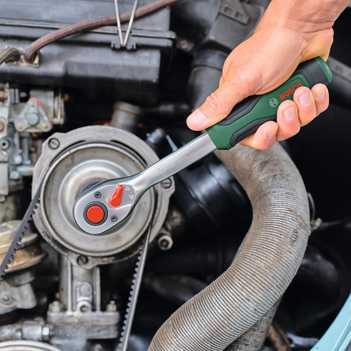 Bosch Advanced Handwerkzeug-Set 132-teilig (für Schraub- und Befestigungsaufgaben; Hochwertige Mater