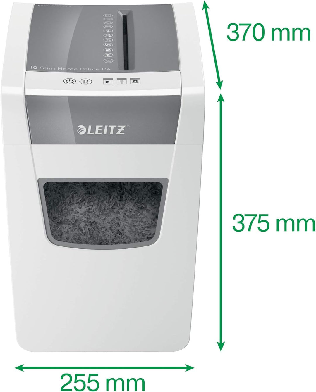 Leitz IQ SL Home Office Aktenvernichter,Sicherheitsstufe P4, 10 Blatt Kapazität (70-80 g/m²), 23L Ab