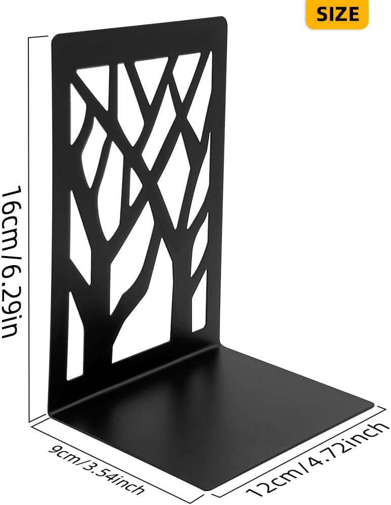 DIFIT Buchstütze, 5 Parr(= 10 Stück) Metall Buchstützen, Schwarz Bücherstütze Book Holder, Bücherhal