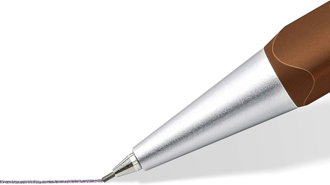STAEDTLER TRX 766TRX7 07ST Drehbleistift (ergonomische Dreikantform, matte samtweiche Aluminium-Ober