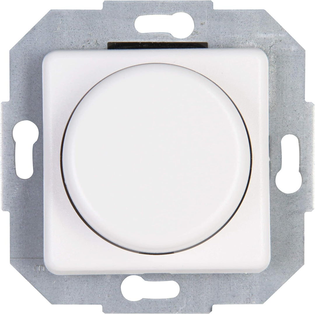 Kopp Europa arktis-weiss, Universal-Dimmer mit Druck-Wechsel-Schalter für LED, Phasenan- und Phasena